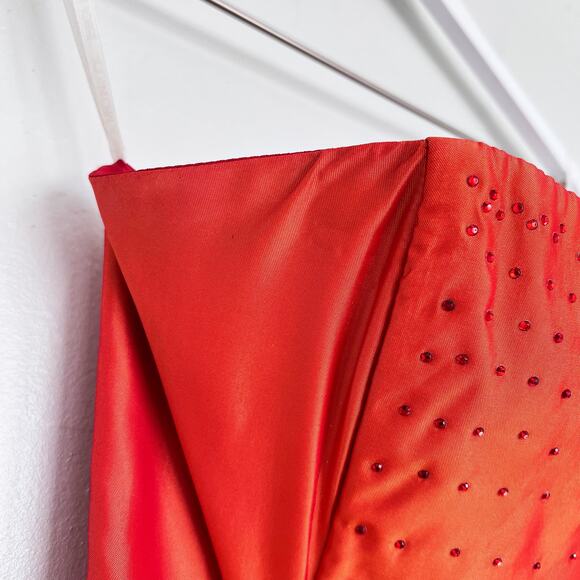 Jessica McClintock x Gunne Sax Millennium 2000 y2k Orange Two Piece Gown - Picture 7 of 12